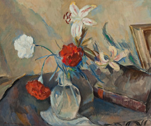 Carnations and Lilies Oil on canvas, 20 x 24 inches, 1930.