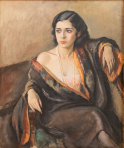[Portrait of Dark Haired Young Woman]. Oil on canvas, 36 x 30 in. c. 1924-28